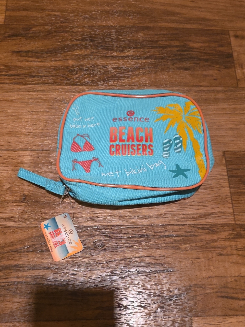 essence Beach Cruisers Turquoise Wet Bikini Bag